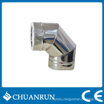 90 Degree Double Wall Elbow Pipe for Pellet Stoves